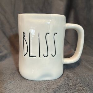 Rae Dunn Bliss White and Brick Ceramic Mug